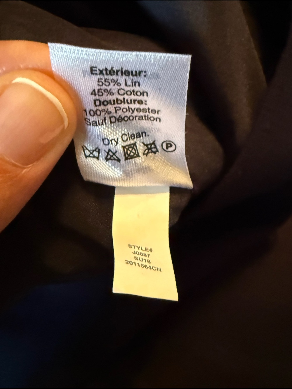 J.Crew Navy & White Linen Cotton Skirt Suit Set – Size 8 - Picture 7 of 7